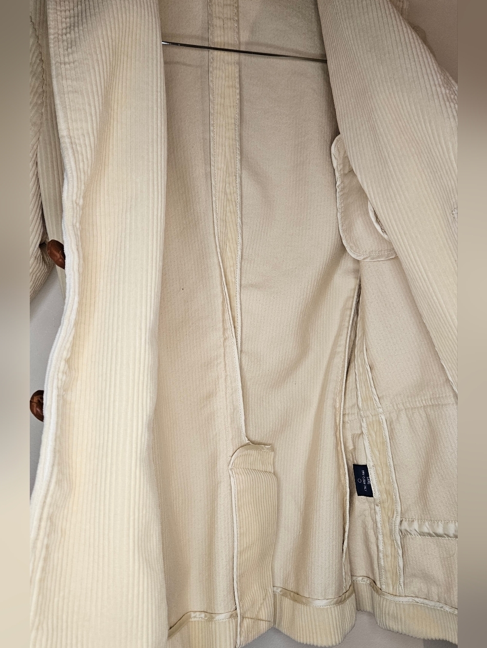 Ralph Lauren Corduroy Blazer – Size 12 – Crème / Beige – Blue Tags - Picture 13 of 14